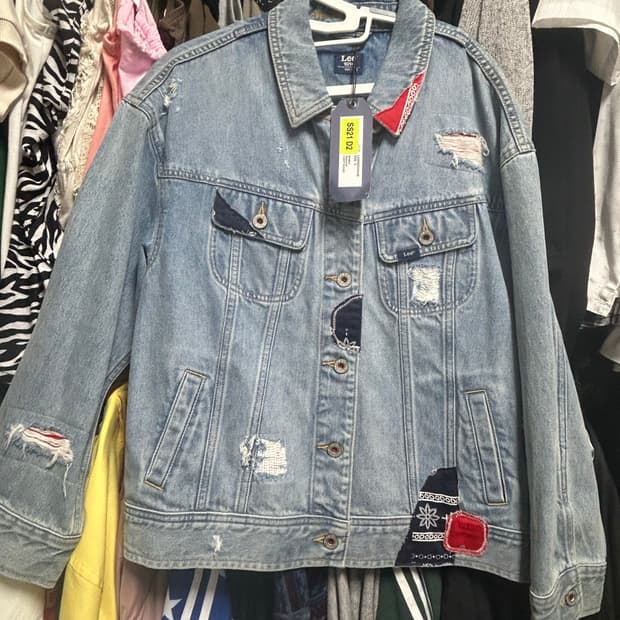리 데님 청자켓