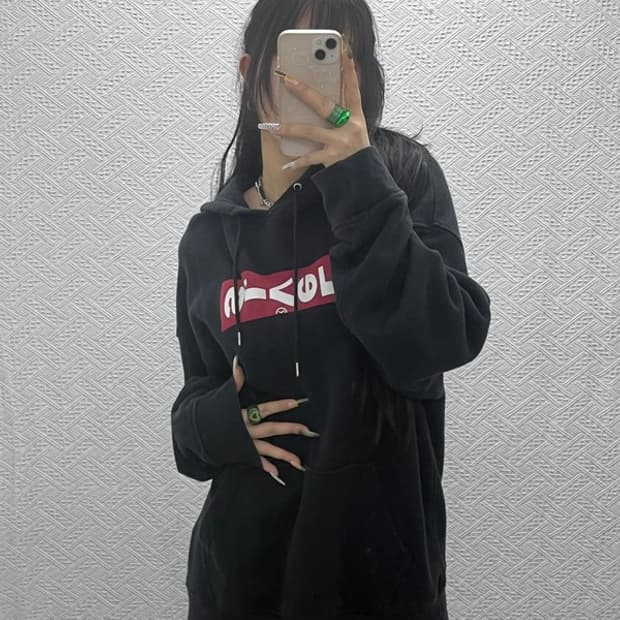 리바이스 캐주얼 레트로 빅로고 약기모 후드티 L C08096