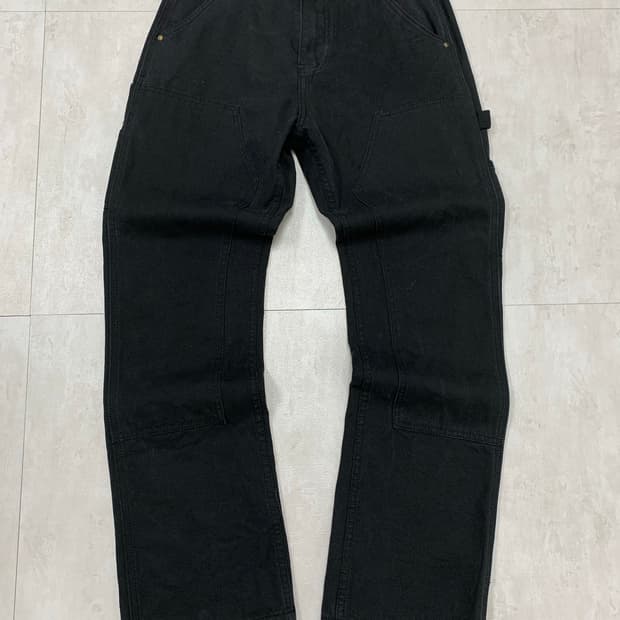 Gallery dept 블랙 더블니 데님 팬츠 #163