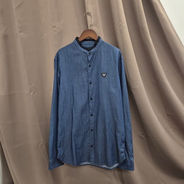 알마니 데님 스타일 코튼 셔츠 100