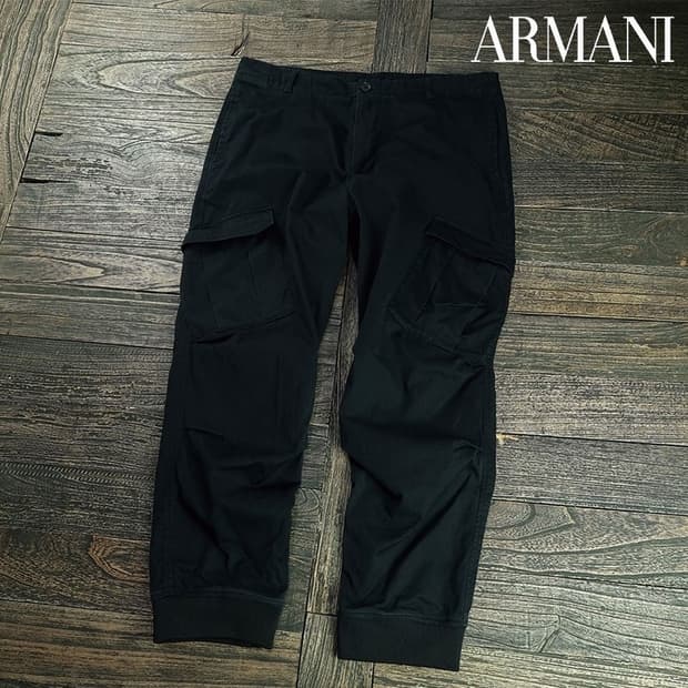 [아르마니] 빅사이즈 카고 조거 팬츠 블랙 P01613