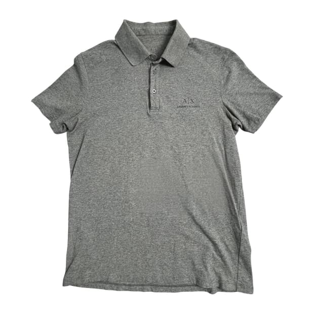 Armani Exchange 카라 반팔티 그레이