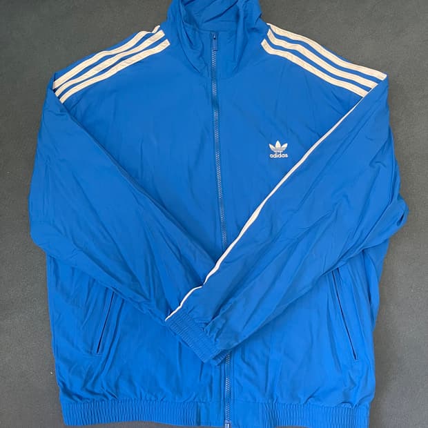 (새상품)아디다스 파이어버드 바람막이 블루