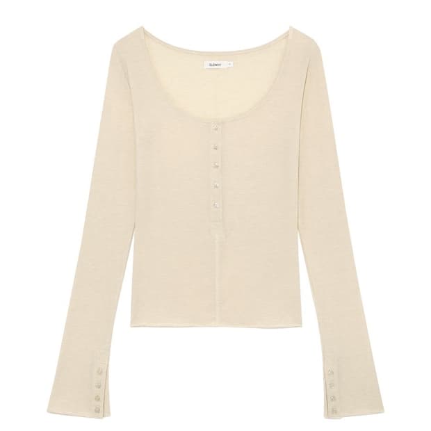 글로니 FADE BUTTON LONG SLEEVE