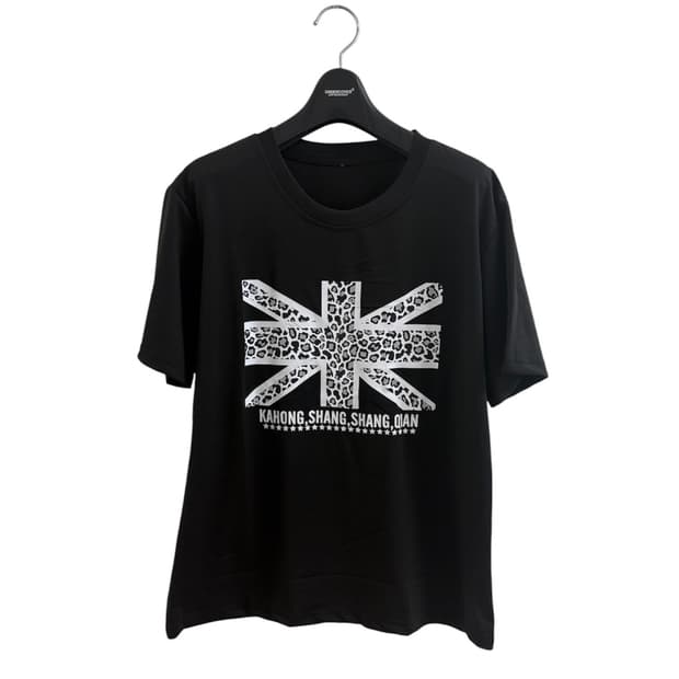 펑크무드 레오파드 UK 반팔티
