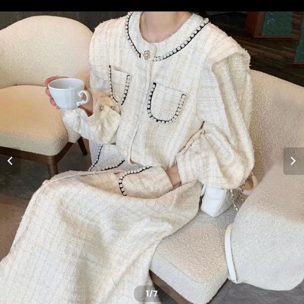 Flika 플리카 트위드 원피스