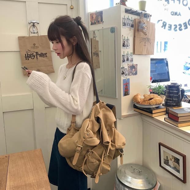 포디어웍스 캔버스 백팩