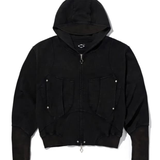 미스치프 빅 포켓 후드 워시드 블랙 m