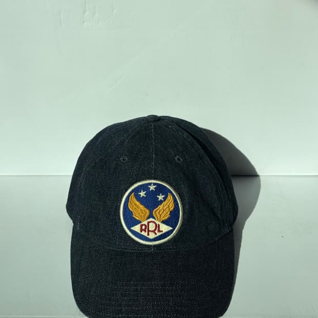 더블알엘 가먼트 다잉 트윌 볼캡 인디고