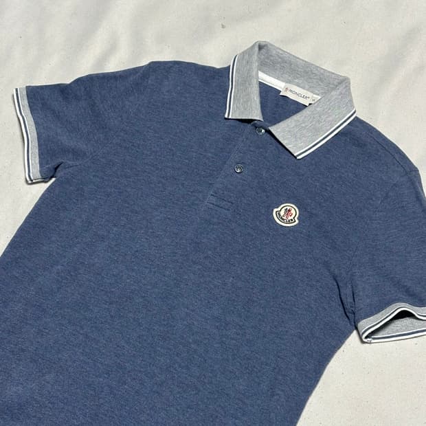 S 몽클레어 카라 반팔티셔츠