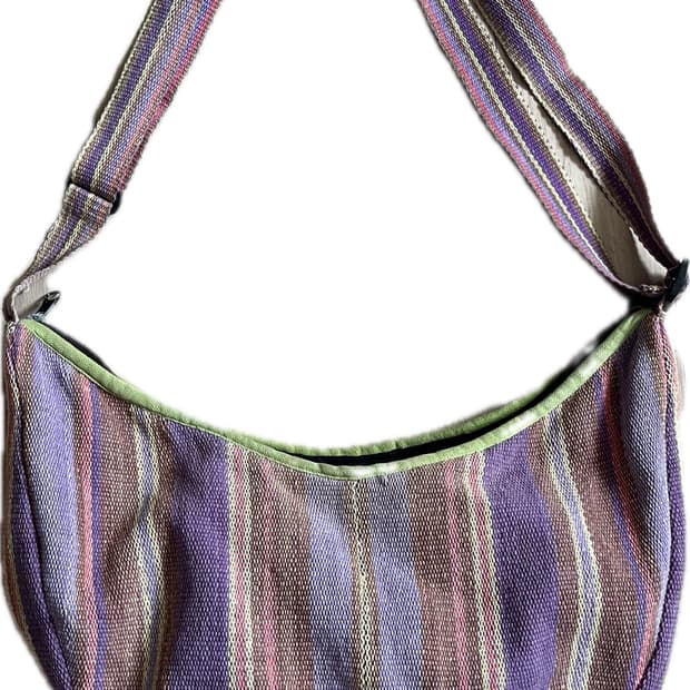 빈티지 멀티 스트라이프 숄더백