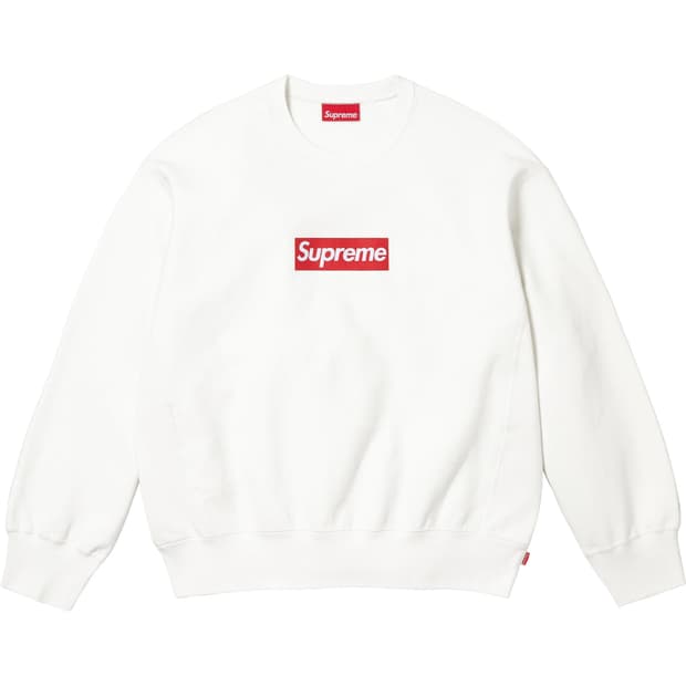 슈프림 워시드 박스 로고 크루넥 화이트 - 25SS M