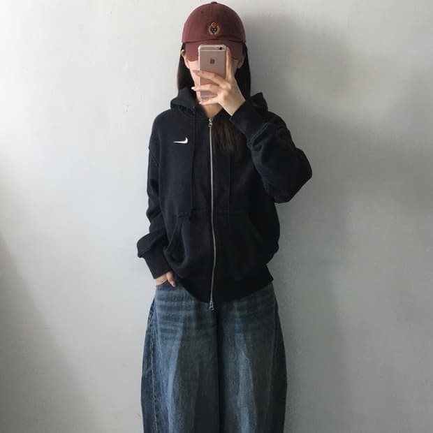 나이키 스우시 후드집업