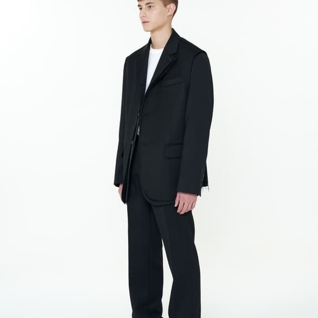 stu 컷 오프 블레이저 L