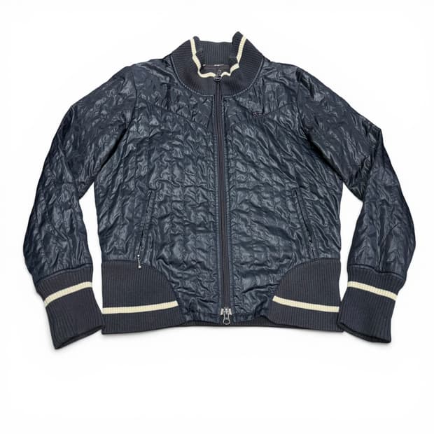 40 우먼 라코스테 네이비 경량 퀼팅자켓