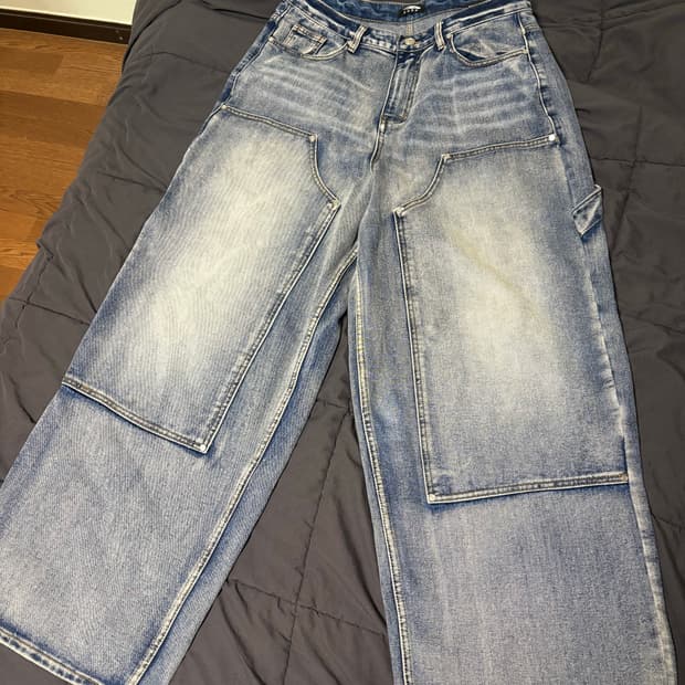 [xl / 34 ] dnsr 브러쉬 카펜터 데님 팬츠 블루