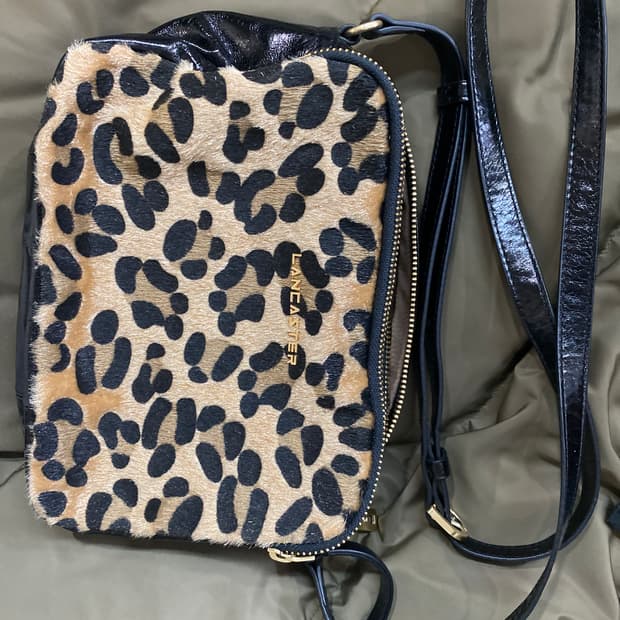 랑카스터 가방 레오파드 크로스백