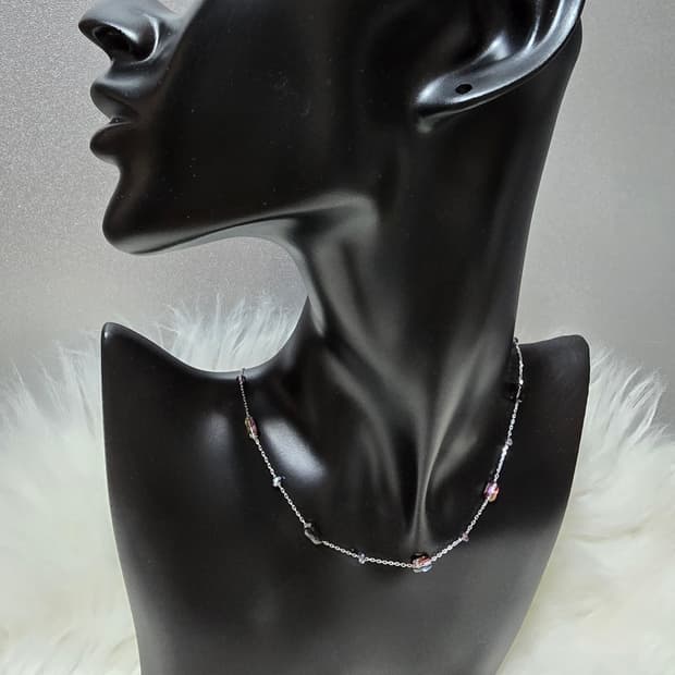 크리스탈 체인 목걸이