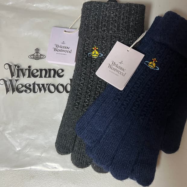 비비안웨스트우드 캐시미어 오픈핑거 장갑