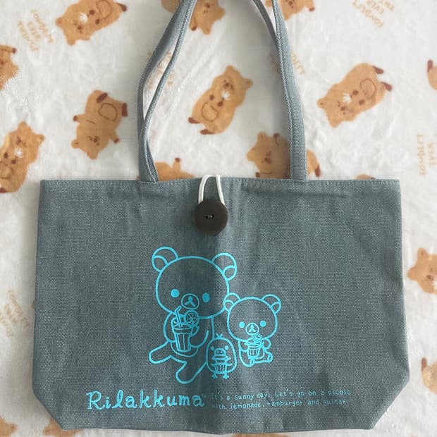 모리걸 빈티지 리락쿠마 에코백 🩶🩵