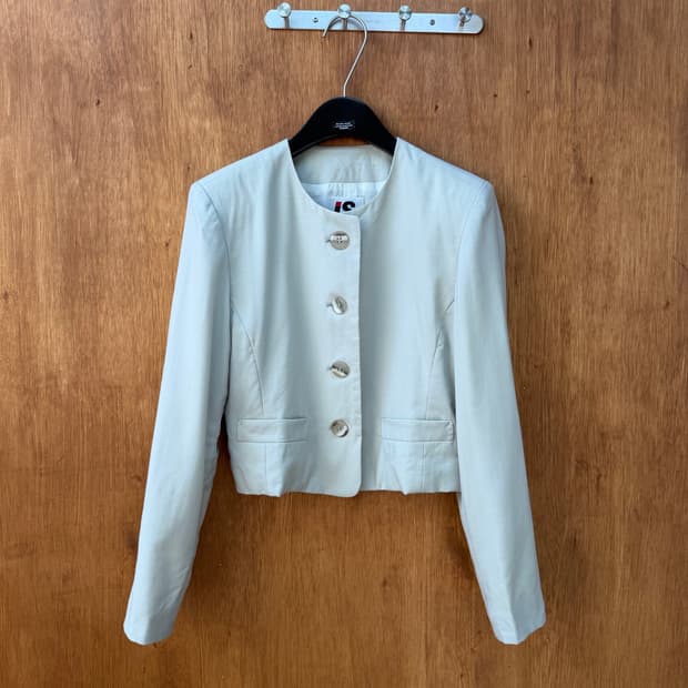 90s I.S issey miyake sport 노칼라 써머 자켓