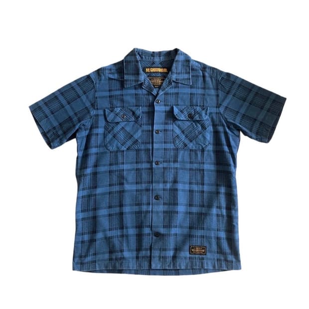 네이버후드 오픈 카라 반팔 셔츠