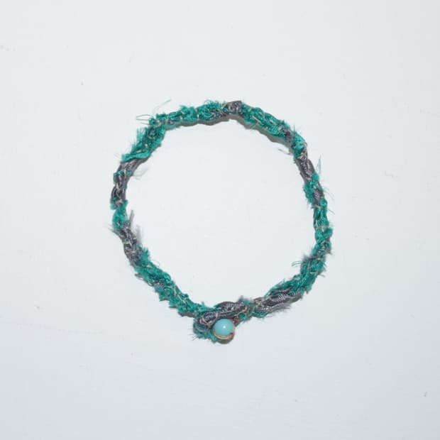 터키석-명주 팔찌