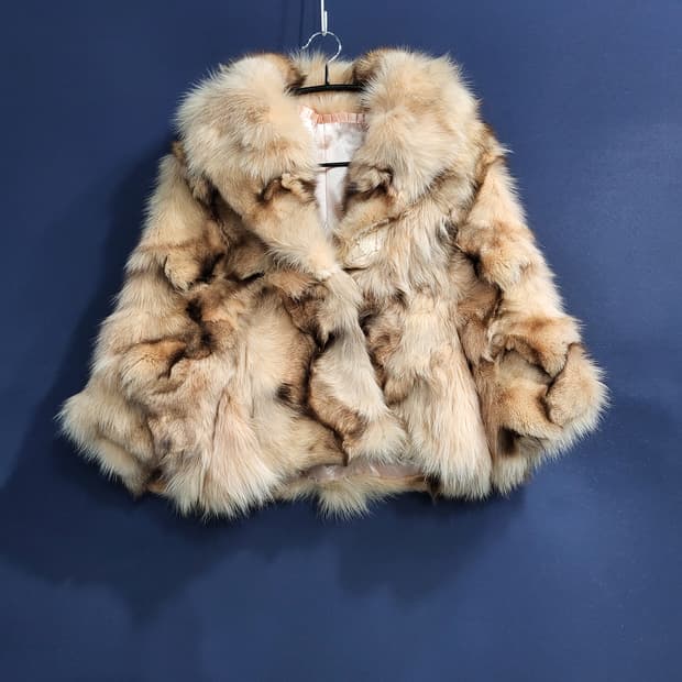폭스 토끼털 숄식 자켓