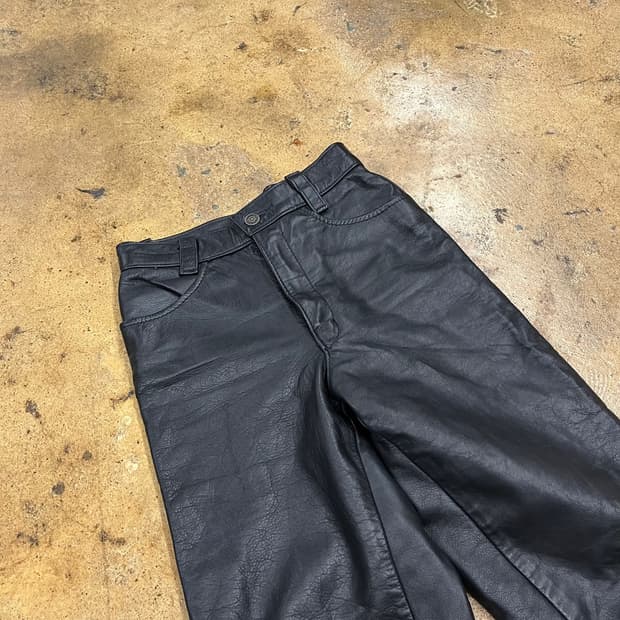 [정품/26] Schott 쇼트 블랙 레더 가죽 바지 b15