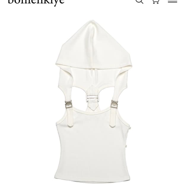 bonienkiye 보니앤키예 후디 훅 밴딩 슬리브리스