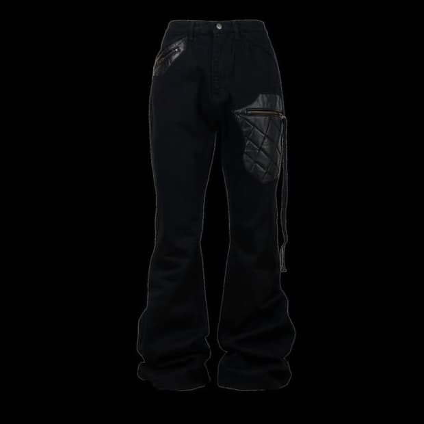 에모스탠스클럽 레더패치 플레어 진