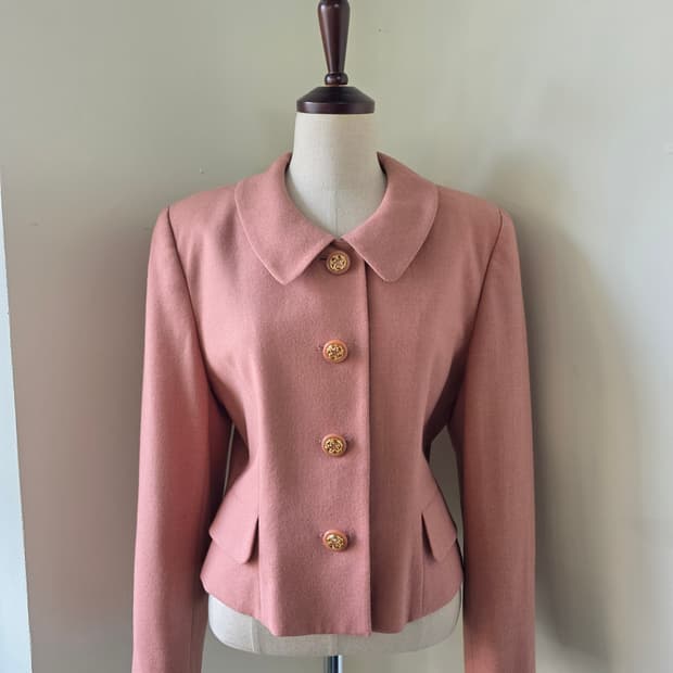 핑크 울100 자켓