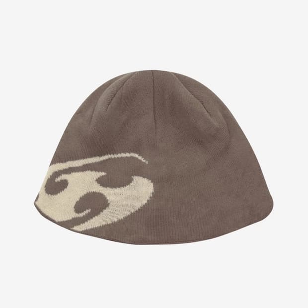 산산기어 로고 비니 브라운 22 fw 