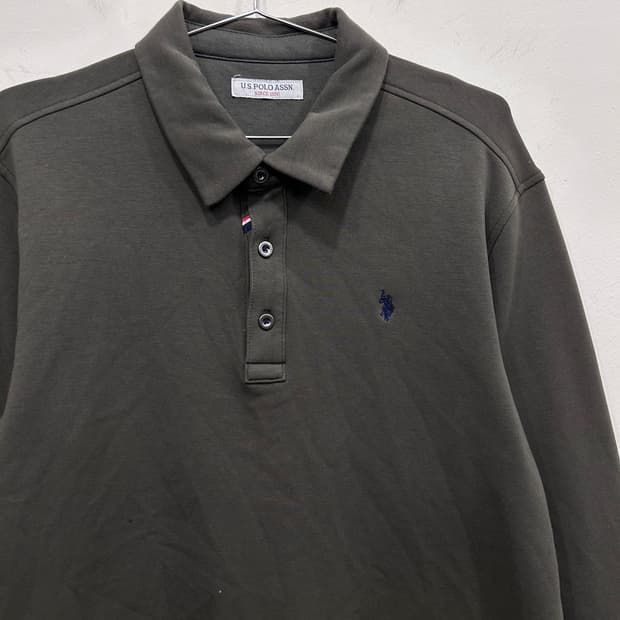 US POLO ASSN 스몰로고 이너 히트 긴팔 카라티