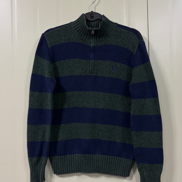 CHAPS 폴로 랄프로렌 스트라이프 하프집업 니트