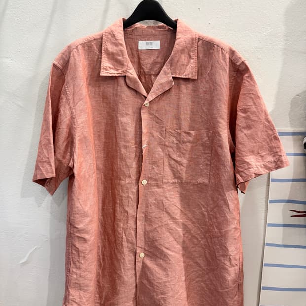 japan uniqlo 린넨 옆트임 셔츠