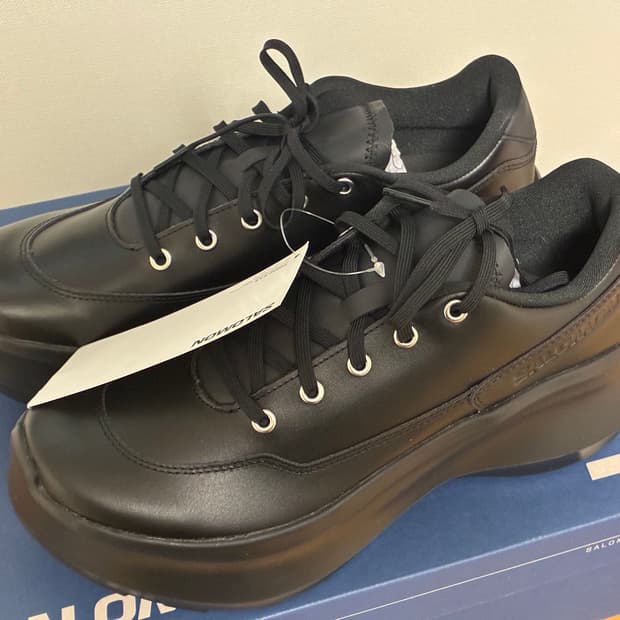 살로몬 x 꼼데가르송  SR811 레더 플랫폼 블랙 275