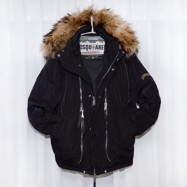 디스퀘어드 몬스터퍼 구스다운 와이드 지퍼 패딩 봄버 (48 / 100+)