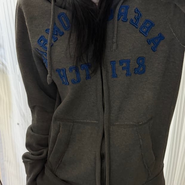 아베크롬비 그레이 후드집업 M