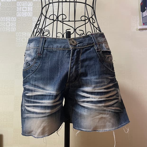 날개 자수 반바지
