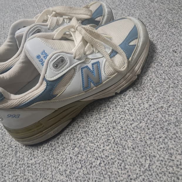 뉴발란스 Made in USA 운동화 225 화이트/블루