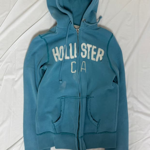 홀리스터 스카이블루 하늘색 후드집업