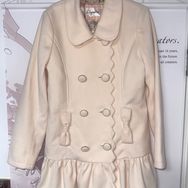 급전) 리즈리사 리즈멜로 코트 아이보리 m 리즈메로