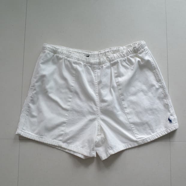 90s 폴로 랄프로렌  프렙스터 MADE IN USA 화이트 반바지 XL