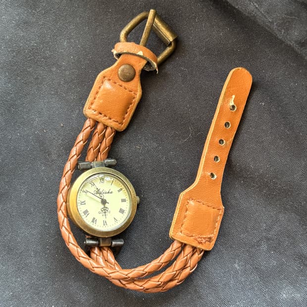 vintage leather band watch bracelet