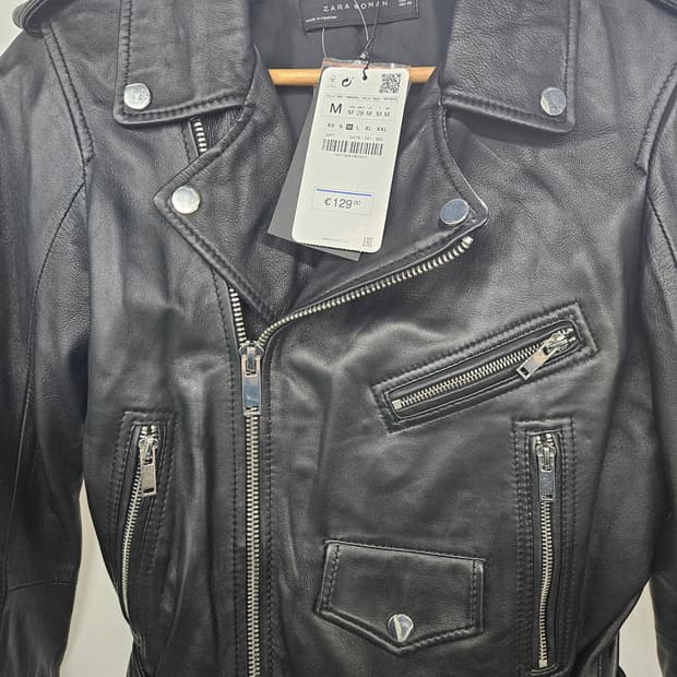 자라 여성 레더 라이더 자켓 M사이즈