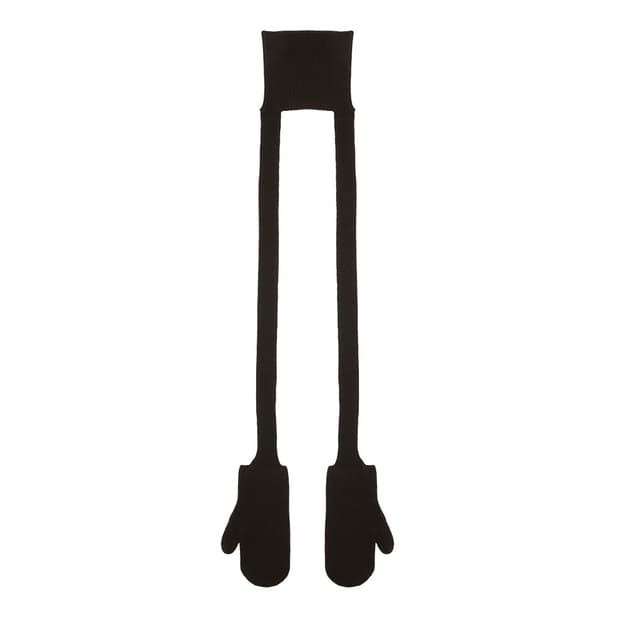 새상품 보테가베네타 울 캐시미어 장갑 넥워머 장갑 다크 브라운 컬러