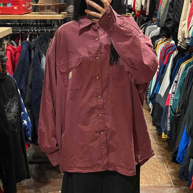 [HI] Carhartt 칼하트 투포켓 긴팔셔츠 딥레드