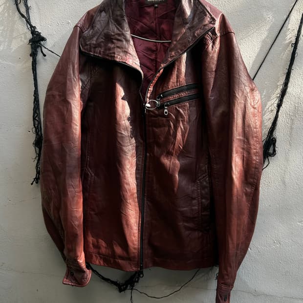 2000s Hide aways 락시크 지퍼 디테일 라이더자켓