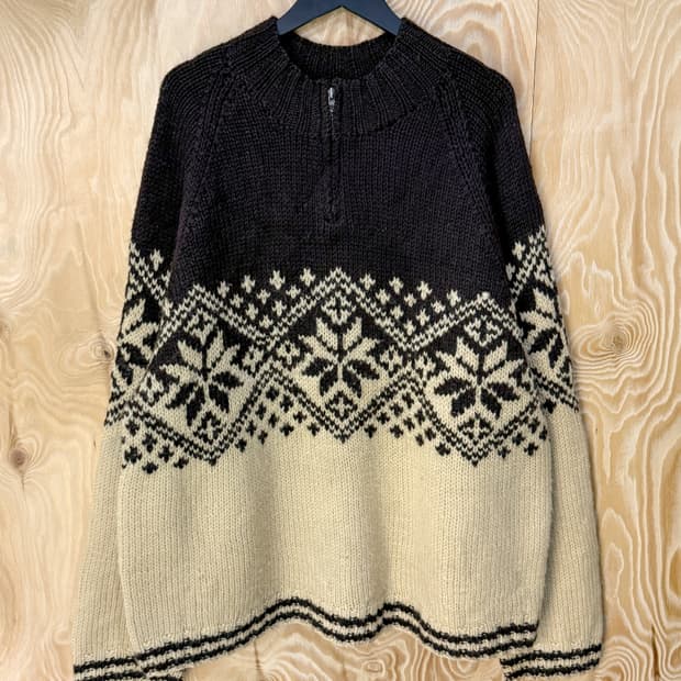 제이크루 스노우플레이크 하프집업 니트